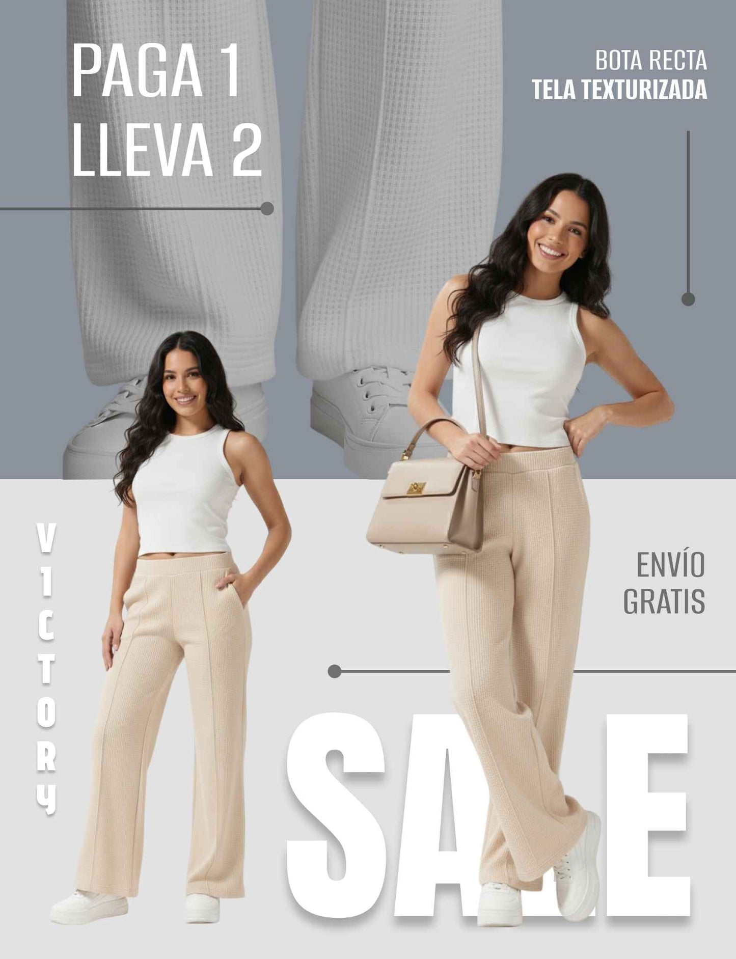 PANTALON VICTORY TELA GALLETA  PREMIUM ITALY