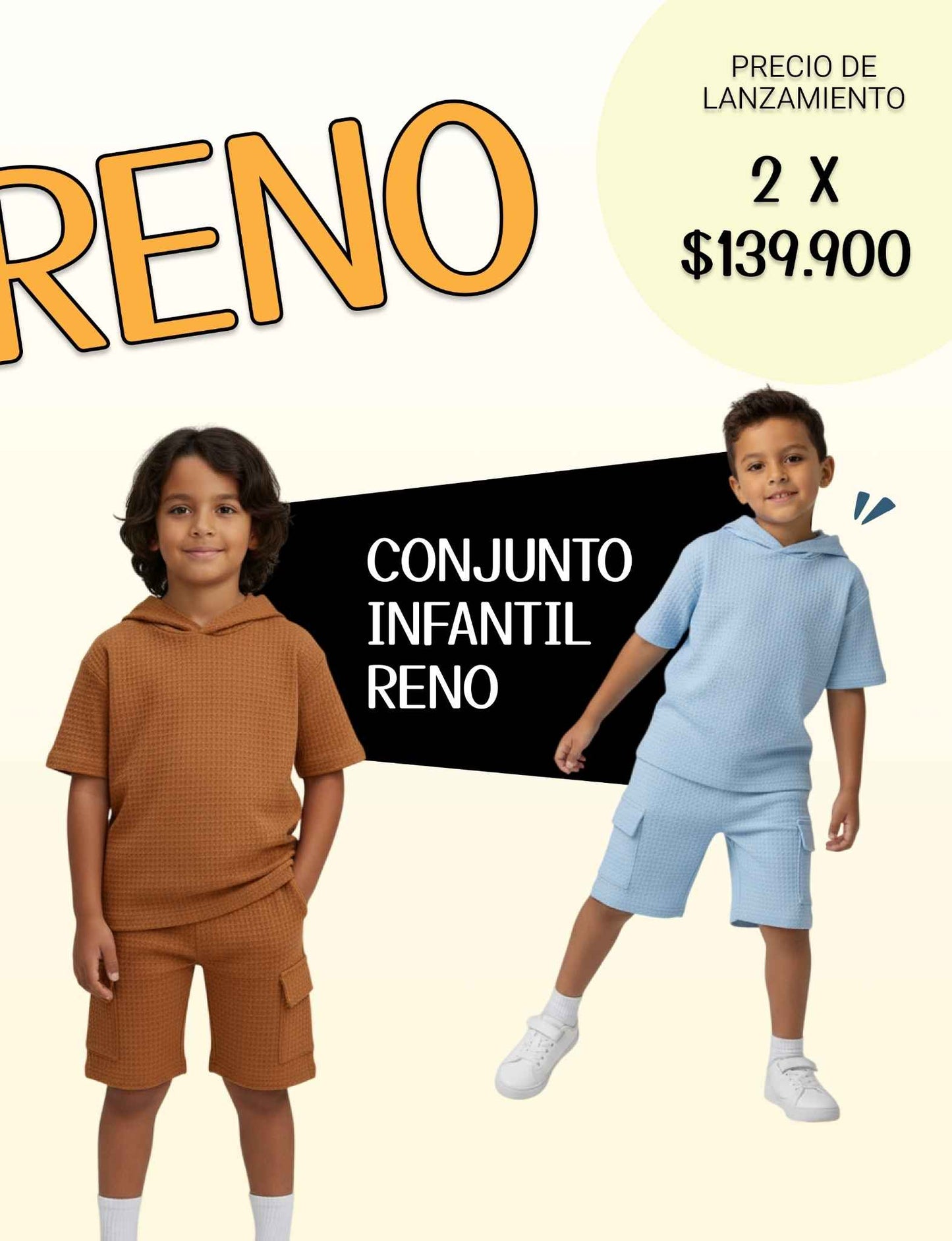 CONJUNTO INFANTIL TELA WAFFLE