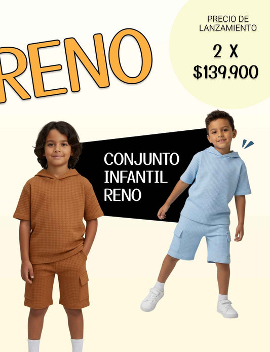 CONJUNTO INFANTIL TELA WAFFLE