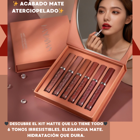 kit x6  Tonos, Un Estilo labial Matte